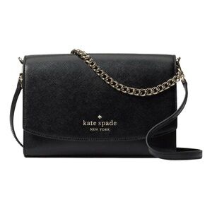 Kate Spade Carson Black Saffiano Leather Convertible Crossbody Bag Purse